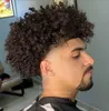 4mm Afro Male Toupees الهندي البكر البديل البشري استبدال اليد وحدة الدانتيل الكاملة للرجال السود السريع تسليم