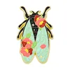 Smal retro insecto mariposa polilla broche de pintura de metal dibujos animados lindos accesorios de la solapa de insignia de luciérnaga regalos de Navidad
