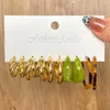 Hoop Huggie Bohemian Gold Farbe Schlange Schmetterling Tropfen Ohrringe Set Für Frauen Perle Acryl Baumeln 2022 Trend Von SchmuckHoop