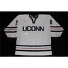 Nikivip Custom Jersey 5xl 6xlコネチカット大学B.J. Bayers Jason Krispe Marcello Ranallo Hockey Jersey Embroidery Stitched Any Nuをカスタマイズ