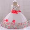 Robes De Fille Infantile Bébé Fille Robe Tulle Baptême Pour Les Filles 1ère Année Anniversaire Perles Dentelle Appliqued Fête De Mariage De Bal Enfants VêtementsGirl's