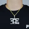 Chains Hip Hop Fashion Iced Out Bling 5A Cubic Zirconia FOE Letter Pendant Necklace With Cuban Rope Chain For Men Boy Gift JewelryChains