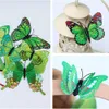 12pcs 3D Butterfly Wall Sticker PVC Simulation Stereoscopic Butterfly Mural Sticker Fridge Magnet Art Decal Kid Room Home Decor C0802