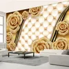 Tapety niestandardowe dowolne rozmiar 3D tapeta mural w stylu europejskim kwiat purek malowanie ściany motyw salonu el luksusowy wystrój