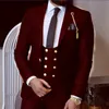 Костюм Homme Итальянский бизнес Slim Fit 3 штуки Royal Blue Men's Suits Groom Prom Tuxedos жених блейзер для свадьбы 220817
