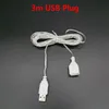 سلاسل USB/EU/US Plug Garland Extension Cable 3 أمتار خط سطر LED محول لخط LED لتوظيف عيد الميلاد في الشارع