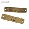 Chzimade 100pcs/Lot Lot Vintage Metal Alloy Labels Handmade Tags Hand Made Made Forms for Diy Sewing Materials