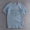 Estate manica corta O-collo 3D lettera stampata T-shirt moda uomo retrò puro cotone lavato vecchie coppie allentate casual top 220509