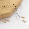 Minimalism Boho Gold Color Copper Chain Bracelets for Women Thin Link Crystal Beaded Hand Jewelry Gift Pulseras Mujer