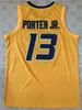 SJZL98 1 Michael Porter JR Signed Game Używane Jersey Tolton Basketball Jersey Niebieski, biały lub niestandardowy Dowolne gracz dla dowolnej nazwy Hafty Męskie koszulki