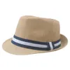 Heren Retro Straw Jazz Hoeden Zomer Fedora Hoed Heren Fedora Cap Klassieke Strand Panama Hoed