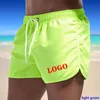 Herranpassade strandshorts DIY Print Summer Swimming Board Kortstammar för män Swimsuit Wear Surf Boxer Pants Man S3XL 220613