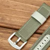 Cinturini per orologi 2 pezzi 22mm tessitura cinturino in puro nylon fibbia in acciaio inossidabile esercizio impermeabile anti sudore accessori Hele22