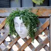 Wedding Party Backdrop Resin Surface Flower Pot Wall Hanging Mask Container Figure Indoor Outdoor Garden Decoration Room Home