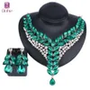 Women's Wedding Bridal Bridesmaid Rhinestone Crystal Statement Necklace Earrings Party Costume Jewelry Set