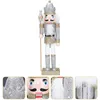 Decorative Objects & Figurines Nutcracker Soldier Puppet Ornament Hand-Painted Wooden Crafts Christmas Decoration For Home Living Room Bedro