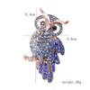 Mode Owl Broches Koreaanse Trendy Zinklegering Imitatie Rhinestone Broche Dames Man Geschenken Sieraden Accessoires
