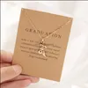 Pendant Necklaces Pendants Jewelry Lotus Butterfly Pearl Letter Necklace Wish Card Women Clavicle Chain Wedding Lover Female Accessory Dro