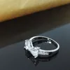 Anneaux de mariage en gros mode coréenne zircone strass CZ anneaux coeur australien cristal diamant bague