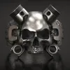 Metal punk de alta calidad anillo de cráneo gótico para hombres joya de ciclismo regalo de halloween