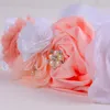 Belts Pink And White Flower Belt Cute Wedding Girl Kids Dress Girls Satin Rhinestone Maternity Bridal Sash