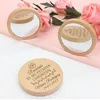 Other Event & Party Supplies 10pcs Personalized First Holy Communion Favors Custom Engraved Wood Pocket Makeup Mirror Religious Souvenir Gif