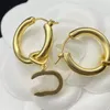 Orecchini vintage europei e americani di design Orecchini in oro di lusso Orecchini con alfabeto di moda Alta gioielleria Donna Uomo