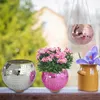 Rétro Disco boule planteur panier rond miroir suspendu Pot pot de fleur mur Hangin Vase décoration de bureau balcon 220813