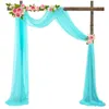 Curtain & Drapes Wedding Arch Chiffon Draping Curtains Fabric Drapery Reception Backdrop Tulle Sheer Solid Party Ceremony DecorCurtain