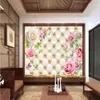 3D Custom large murals wallpaper soft bag rose room bedroom wallpaper for walls papel de parede