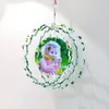 Creative Aluminum Sublimation DIY Wind Spinner 20cm 25cm Christmas Home Decors Double Sided Circle Garden Wind Chimes