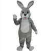 Costumes de mascotte de lapin gris d'Halloween de haute qualité Vêtements de mascotte de dessin animé Performance Carnaval Taille adulte Vêtements publicitaires promotionnels