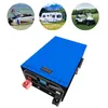 LiFePO4 battery blue built-in BMS display 12V 100Ah custom acceptable Bluetooth size, suitable for golf cart, forklift, boat and Campervan