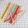 transparent Drinking Straws clear wrapped hard reusable logo plastic disposable Universal for juice party birthday party