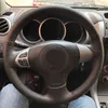 Suzuki Grand Vitara 20072013 Car InteriorカスタマイズされたステアリングホイールラップJ220808のDIYレザーカーステアリングホイールカバー