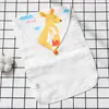 Baby Sweat Wipes Layer Cartoon Pad Back Towels for Kids 4 Layers of Gauze Sweat-proof Towel Animal Picture Cotton Summer Absorb Towels