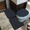 Mode Gedrukt Toiletbrilhoezen Persoonlijkheid Klassiek Huis Antislip Badmat Hoge Kwaliteit Badkamer Accessoires 3pcs28914842359