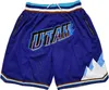 Basketbal shorts voor mannen met zakken retro mesh rap polyester geborduurde trekkoord losse hiphop 90s casual atletische chicago gym shorts