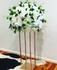 Bougeoirs Style mariage métal or couleur fleur Vase colonne support pour pièce maîtresse décoration 10 pcs/lot bougie
