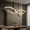 Nordic Light Ristorante di lusso Lampadario a LED Moderno tavolo da pranzo per interni Cucina Bar Lampadario di cristallo dell'isola di Taiwan Illuminazione