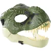 Maschere di dinosauro per feste di Halloween con maschera in lattice per costume cosplay a mascella mobile per adulti