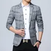 Mens Blazers Slim Fit Suits for Men Business Formal Blazer Mens Jackets de Casamento Macho Macho Menina Plaid Blazer Jaqueta 220705