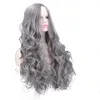 Smoke Gray Wig Fluffy Mid-Length Long Bangs Cosplay Long Curly Hair