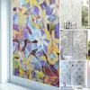 Vensterstickers 1Roll 3D decoratieve glazen film anti uv badkamer privacy bescherming sticker gekleurde zelfklevende woning decorwindow