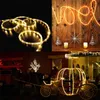 Led Solar Power Rope Tube String Lights Outdoor Waterproof Fairy Lights Garden Garland For Christmas Yard Decoration J220531