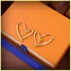 Серьги-кольца с надписью «Любовь», золотые серьги-гвоздики для женщин, вечерние, свадебные, для влюбленных, подарок, ювелирные изделия для помолвки с коробкой5975596