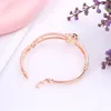 Bangle Fashion Emale Camellia Bangles for Women Crystal Letter 5 Браслет Свадебные украшения Pulseira Z093banglebanglebangle