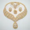 Kingdom MA Fashion African Dubai Gold Jewelry Women African Beads Set Nigerian Bridal Jewelry Set Wedding Accessories 220726