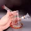 Mini 5.5 pouces Orange verre eau narguilés bong cône fumer tuyaux mâle 14mm accessoires