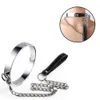 Novo colarinho de metal de aço inoxidável BDSM Toys com escrava de escravo colar fetiche bdsm restrição anel de escravidão